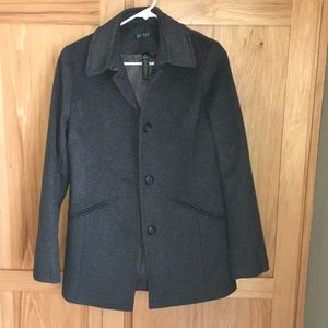 Ralph Lauren gray wool pea coat women’s sz 6 EUC